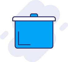 Pot Line Filled Backgroud Icon vector