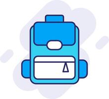 mochila línea lleno fondo icono vector