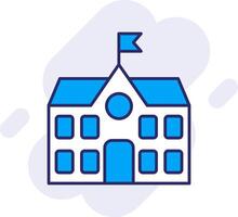 School Line Filled Backgroud Icon vector