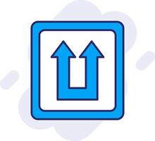 Two Arrows Line Filled Backgroud Icon vector