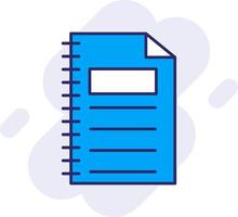 Notebook Line Filled Backgroud Icon vector