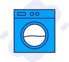 Laundry Machine Line Filled Backgroud Icon vector