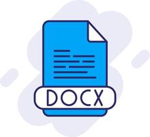 docx línea lleno fondo icono vector