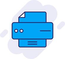 Printer Line Filled Backgroud Icon vector