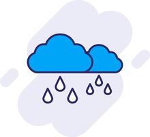 Rainy Line Filled Backgroud Icon vector