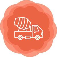 Cement Truck Vecto Icon vector