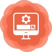 Computer Search Engine Vecto Icon vector