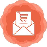 Shopping Email Vecto Icon vector