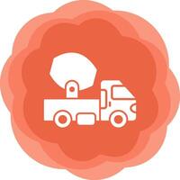 Cement Truck Vecto Icon vector