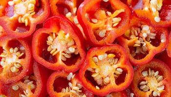 AI generated hot spicy organic peppers photo