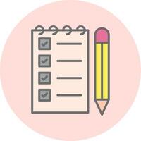 Notepad Writing Vecto Icon vector