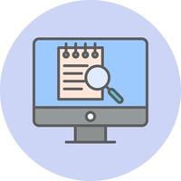 File Search Computer Vecto Icon vector