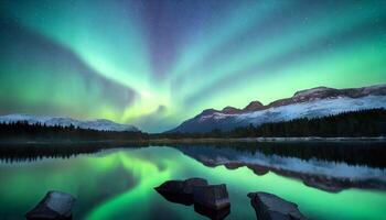 AI generated aurora borealis, aurora borealis, aurora borealis, aurora borealis photo