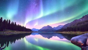 AI generated aurora borealis, aurora borealis, aurora borealis, aurora borealis photo