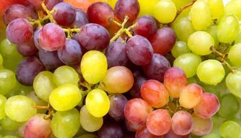 AI generated grapes are shown in a close up shot photo