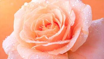 ai generado un Rosa con agua gotas en eso foto