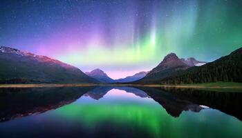 AI generated aurora borealis, aurora borealis, aurora borealis, aurora borealis photo