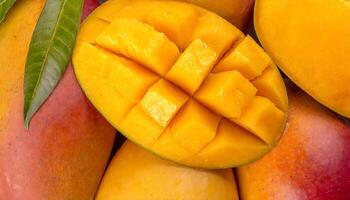 AI generated fresh organic mango photo