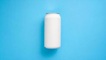 AI generated white cans mockup isolated on background photo