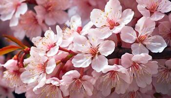 AI generated cherry blossoms in springtime photo