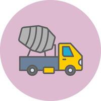 Cement Truck Vecto Icon vector