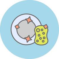 Dish Sponge Vecto Icon vector