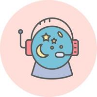 astronauta casco vecto icono vector