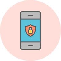 Mobile Security Vecto Icon vector