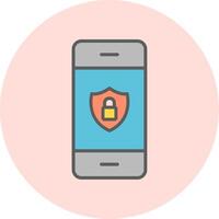 Mobile Security Vecto Icon vector