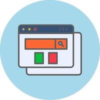 Browser Web Page Vecto Icon vector