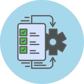 flujo de trabajo vecto icono vector