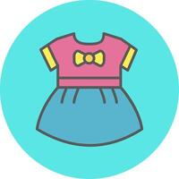 Baby Girls Dress Vecto Icon vector