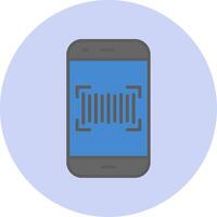 Phone Scanning Vecto Icon vector