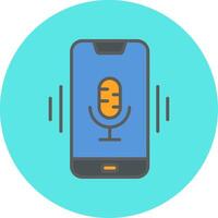 Mobile Voice Assistant Vecto Icon vector