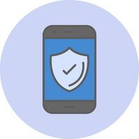 Phone Shield Vecto Icon vector