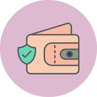 Wallet Secure Vecto Icon vector