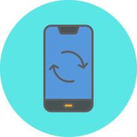 Smartphone Data Sync Vecto Icon vector