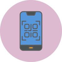 Smartphone QR Code Vecto Icon vector