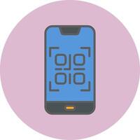 teléfono inteligente qr código vecto icono vector