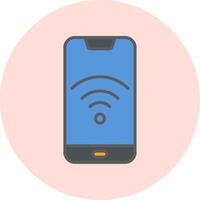 teléfono inteligente Wifi vecto icono vector