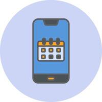 Smartphone Calendar Vecto Icon vector