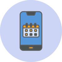 Smartphone Calendar Vecto Icon vector