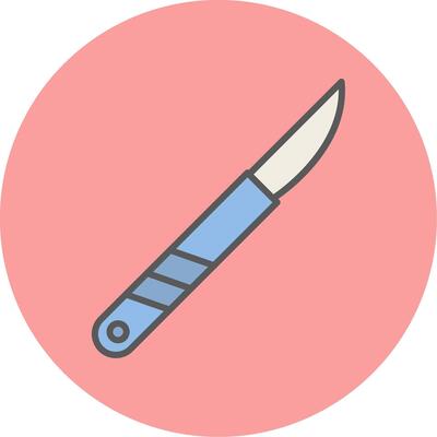 Surgical Knife Vecto Icon