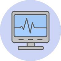 Ecg Reading Vecto Icon vector