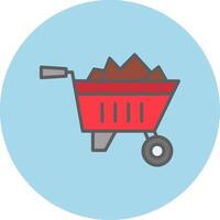 Wheelbarrow Vecto Icon vector