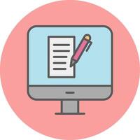 Computer Copywriting Vecto Icon vector