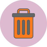 Trash Bin Vecto Icon vector