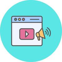 Video Marketing Vecto Icon vector