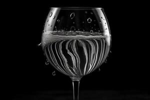 AI generated Wine glass with clean water purity crystal. Generate Ai photo