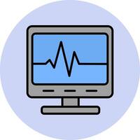 Ecg Reading Vecto Icon vector